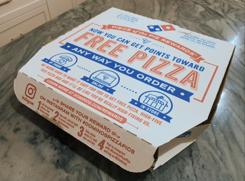 Dominos Pizza is a classic takeout item for people in the five Wachusett towns.